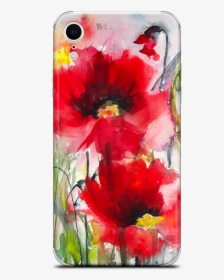 Red Poppies Iphone Skin   Data Mfp Src //cdn - Painting, HD Png Download, Transparent PNG
